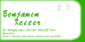 benjamin keiter business card